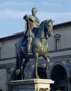 Statua equestre del Granduca Ferdinando, dettaglio del cavallo e del cavaliere